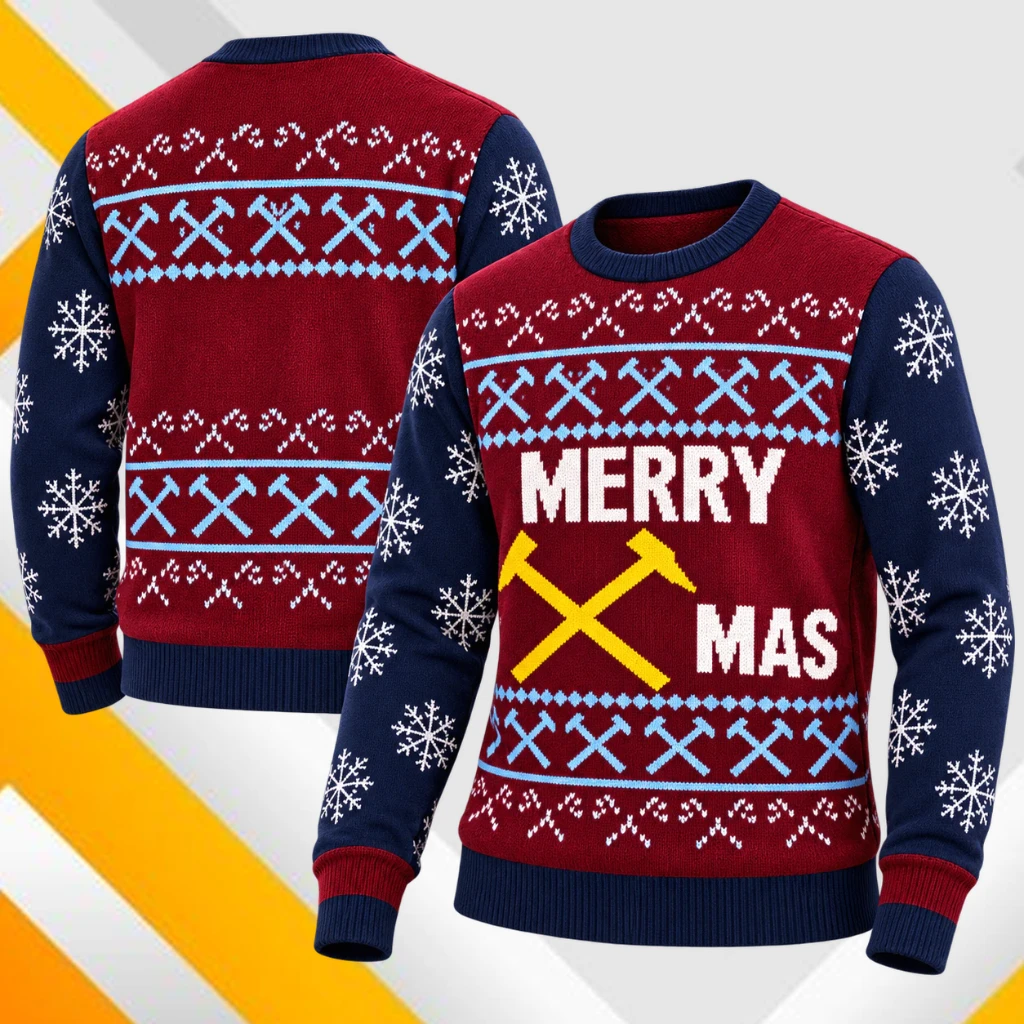 West Ham United The Hammers Merry Xmas Christmas Sweater